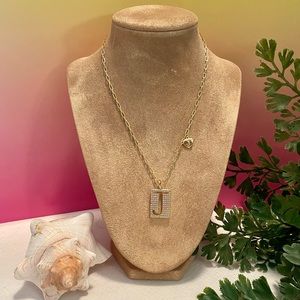 Letter “J” rhinestone necklace